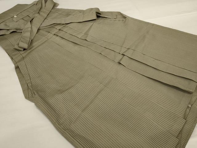 平和屋着物＊夏物　男性　行灯袴　縞　正絹　逸品　AABG7401jd