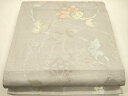 平和屋着物*夏物 六通柄袋帯 葡萄花唐草文 金銀糸 正絹 逸品 CAAU4398eg