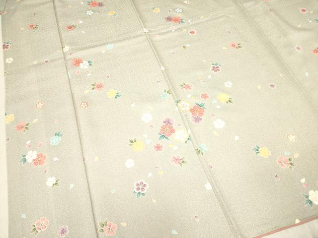 平和屋着物■上質な小紋　舞花文　金彩　三越扱い　正絹　逸品　DAAM4570yyy