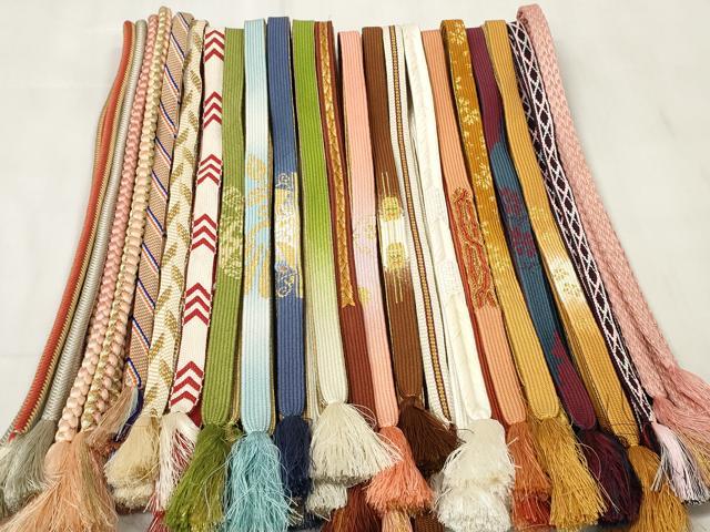 平和屋着物●和装小物　帯締め20本セット　高麗組　奈良組　鎌倉組　金糸　逸品　DABC1056zzz
