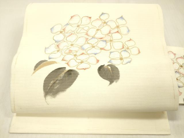 平和屋着物＊夏物　九寸名古屋帯　紫陽花　DABC8129cm