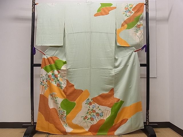 平和屋着物■訪問着 草花文 金彩 逸品 CAAD4404dy