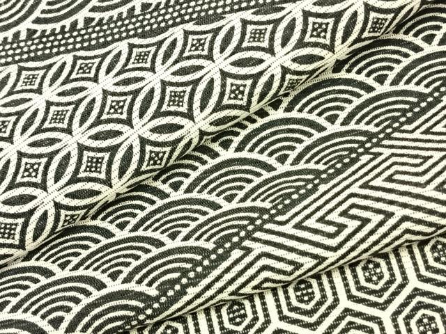 平和屋着物＊夏物　小紋　絽　切り嵌め文　正絹　逸品　AAAX5252fy