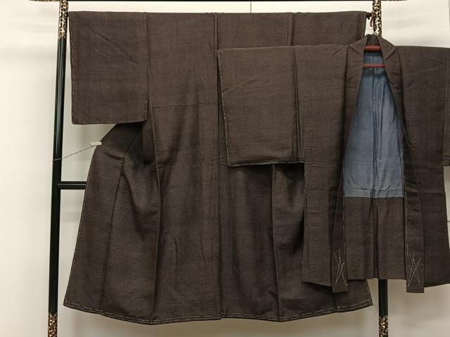 平和屋着物■男性 紬 アンサンブル 吉祥文 正絹 逸品 CAAO3607ua