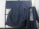 平和屋着物■男性 本場大島紬 アンサンブル 80亀甲 逸品 CAAE0561yc