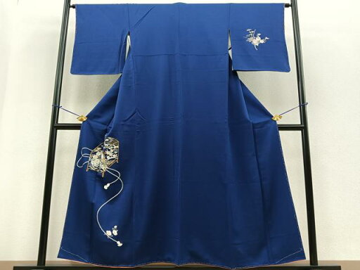 平和屋着物■訪問着 駒刺繍 文箱花鳥文 金糸 正絹 逸品 BAAN1386ow 平和屋着物■訪問着 駒刺繍 文箱花鳥文 金糸 正絹 逸品 BAAN1386ow