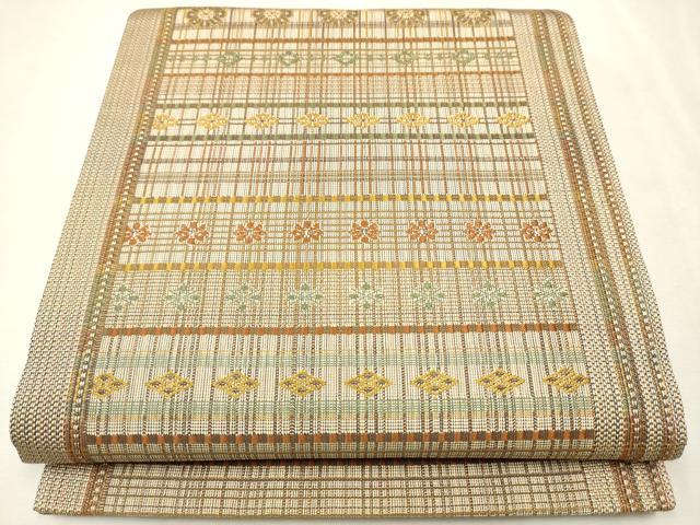 平和屋着物●西陣 大光織物謹製 六通柄袋帯 玉霞染 いちご錦 証紙付き 正絹 逸品 CAAW4676hy