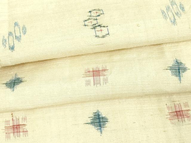Rakuten - 平和屋着物▽上質な紬　単衣　吉祥文　正絹　逸品　DAAV9627sf