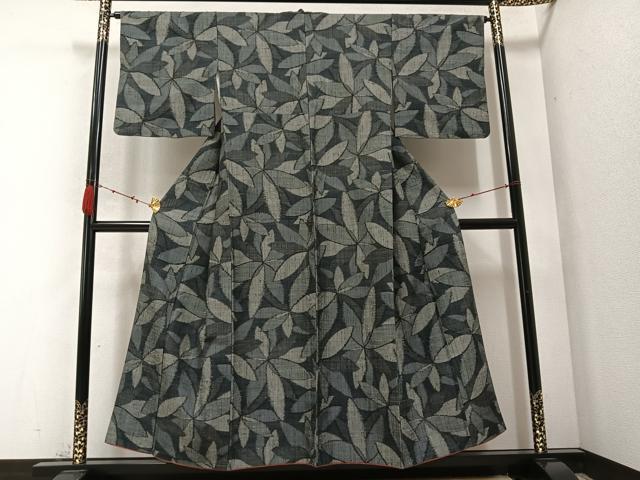 Kimono - 平和屋着物●上質な紬　花尽くし　正絹　逸品　AABC3655ph
