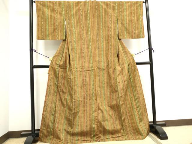 平和屋着物■上質な紬　間道　正絹　逸品　DAAV7138cd 2