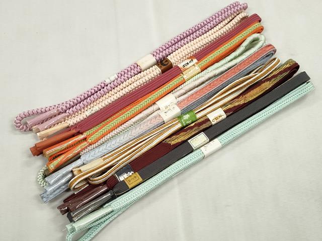 平和屋着物●和装小物　帯締め10本セット　高麗組　御岳組　大和組　鴨川組　金糸　逸品　未使用　CABJ3913qe