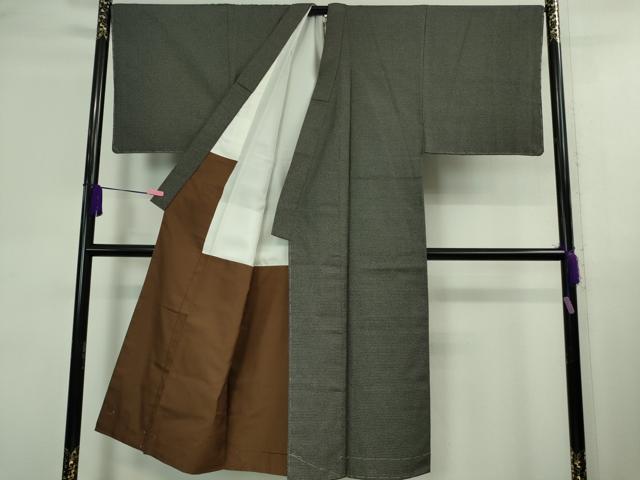 平和屋着物■極上　男性　お召　アンサンブル　亀甲柄　逸品　未使用　DZAA9865kh5