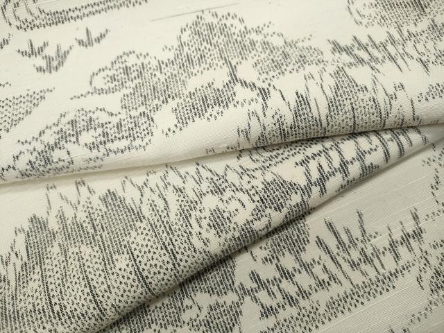 Kimono - 平和屋着物●上質な紬　遠山樹林文　正絹　逸品　CAAY4854ut