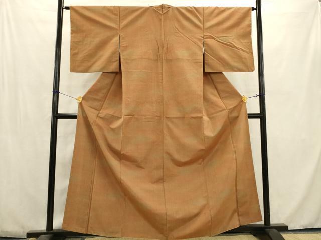 Kimono - 平和屋着物■上質な紬　霞文　正絹　逸品　AABC7291ma