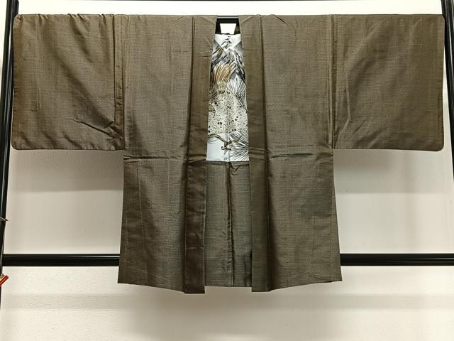 平和屋着物∞男性　羽織　本場大島紬　80亀甲　総詰め　正絹　逸品　CABD4650ua