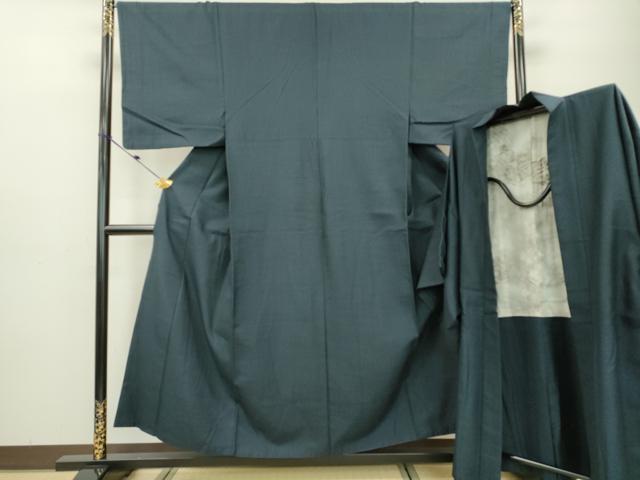 平和屋着物●男性 紬 アンサンブル 亀甲柄 正絹 逸品 DAAO3418fe