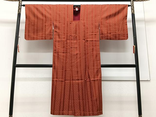 平和屋着物▽道行コート 単衣 雨コート 麻の葉間道 ロング丈 逸品 CAAV5737id