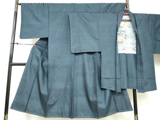 平和屋着物●男性　本場大島紬　アンサンブル　長羽織　100亀甲　総詰め　正絹　逸品　未使用　DABB0553ud