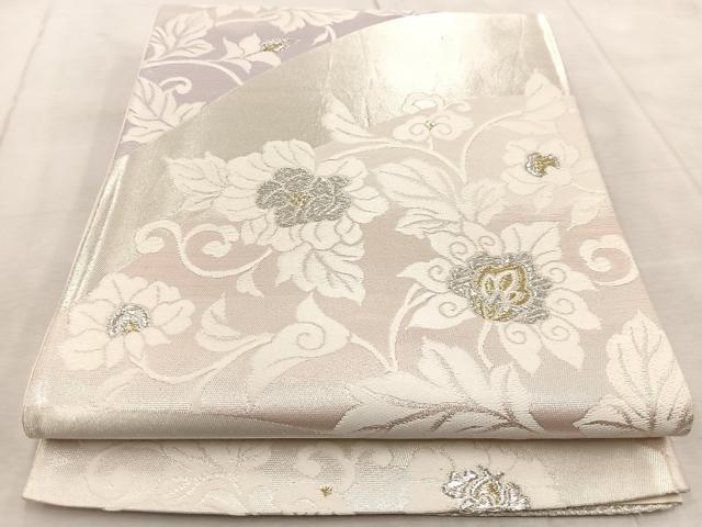 平和屋着物◎六通柄袋帯　唐織　更紗　金銀糸　正絹　逸品　BAAV4783yc