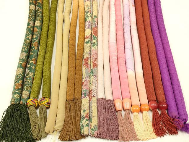 平和屋着物●和装小物　上質な帯締め10本セット　丸ぐけ　あわじ玉　暈し　金糸　金彩　切り房・撚り房..