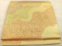 平和屋着物◎六通柄 本袋帯 道長吉祥花文 金糸 正絹 逸品 CAAU6877ua
