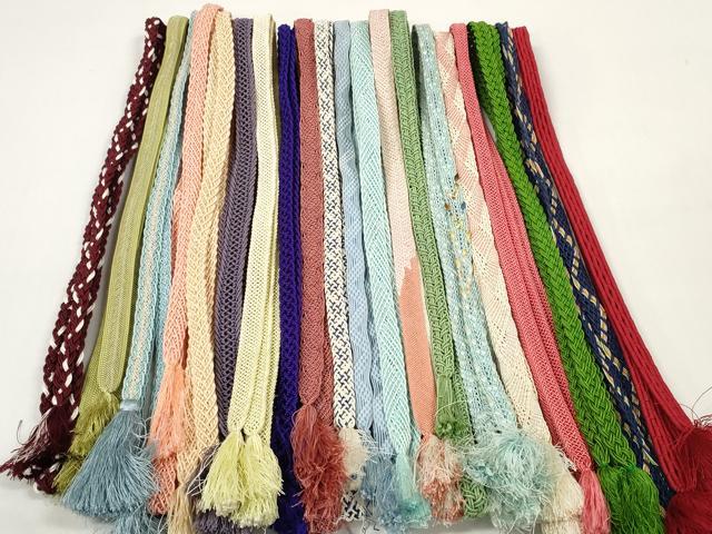 平和屋着物＊夏物　和装小物　帯締め20本セット　レース織　銀糸　逸品　DABC1100zzz