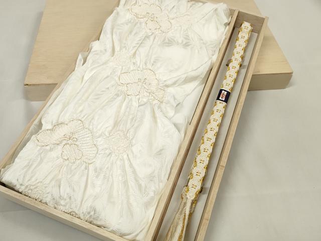 平和屋着物●和装小物　帯締め・帯揚げセット　礼装用　柄絞り　松梅　組紐　金糸　逸品　未使用　DAAV8237zzz(4)