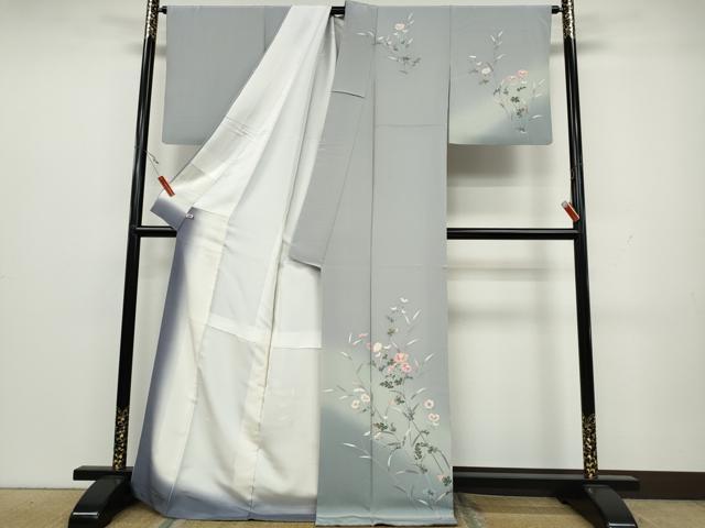 平和屋着物●訪問着　友禅　作家物　草花文　暈し染め　さが美扱い　正絹　逸品　CAAX4736ut