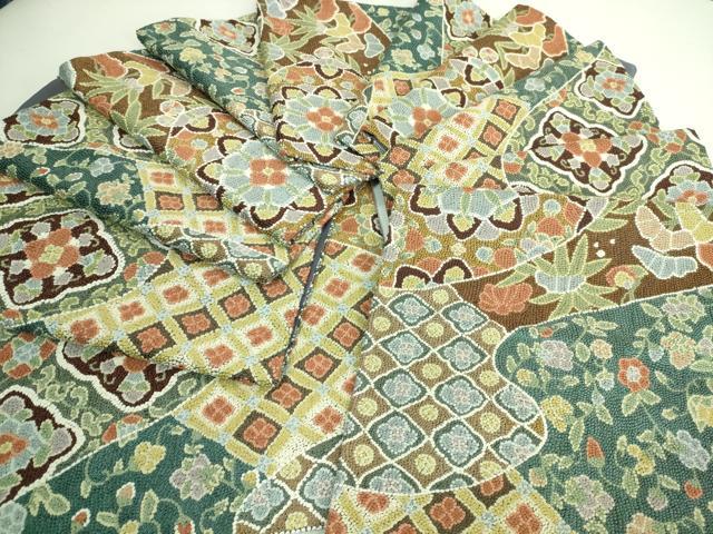 平和屋本店■最高級　中国三大刺繍　総相良刺繍　総詰め　200万粒　総刺繍　袋帯　正倉院更紗花文　逸品..