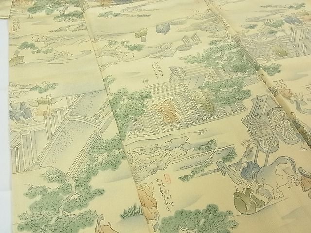 平和屋着物■上質な小紋 人物風景文 逸品 DAAD5830rt