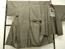 平和屋着物●男性 紬 アンサンブル 幾何学文様 正絹 逸品 DAAM1469ud