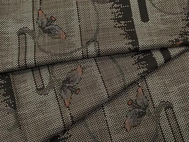 平和屋着物●本場大島紬　7マルキ　花唐草文　正絹　逸品　CAAV6673vf