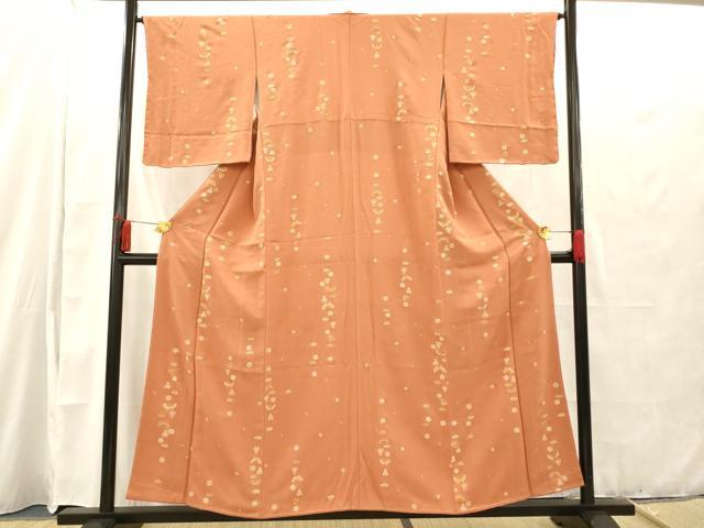平和屋着物■上質な小紋 中国三大刺繍 相良刺繍 舞蝶文 正絹 逸品 AAAR6257fy