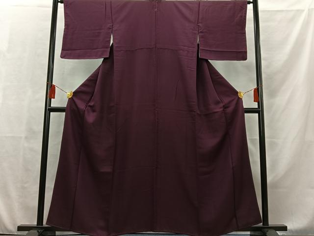 平和屋着物■上質な色無地 似せ紫色 正絹 逸品 AAAR6574jh
