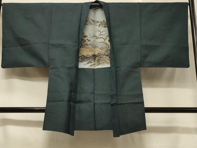 平和屋着物＃男性　本場大島紬　長羽織　100亀甲　総詰め　正絹　逸品　CABC4943in