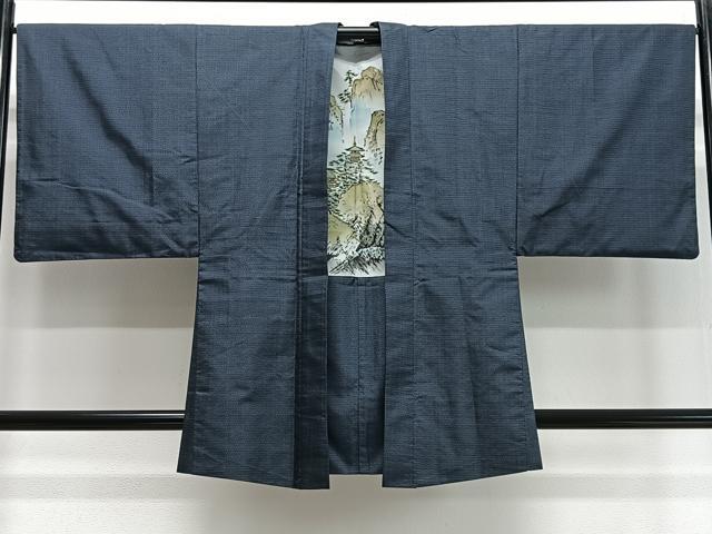 平和屋着物∞男性　羽織　本場大島紬　100亀甲　総詰め　正絹　逸品　CABD4658ua