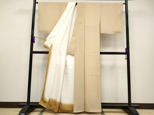 平和屋着物■極上　江戸小紋　鮫小紋柄　丁子色地　逸品　未使用　CYAA2732s5