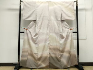 平和屋着物●本塩沢 やまだ織 訪問着 染色作家 桐村博 霞文 正絹 逸品 CAAS9268th