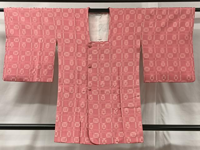 Uramono - 平和屋着物■道行コート　お召地　幾何学文　正絹　逸品　CAAY8581ua