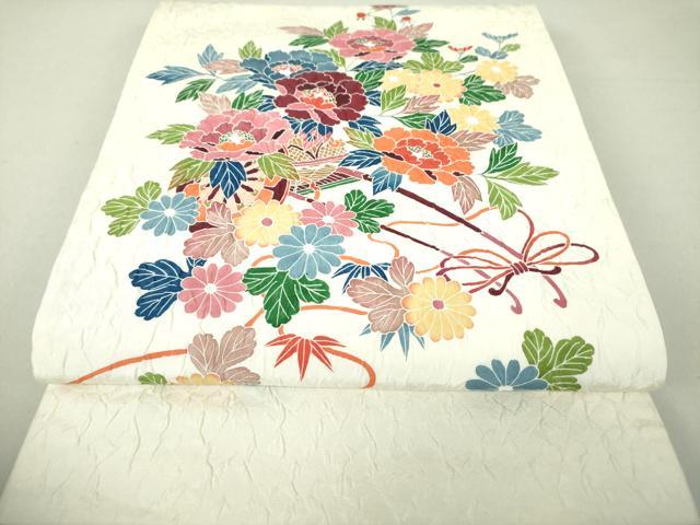 平和屋着物●太鼓柄袋帯　友禅　作家物　花車文　正絹　逸品　DAAU5876ps