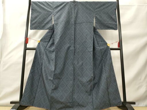 平和屋着物■本場村山大島紬 7マルキ 変わり菱文 正絹 逸品 AAAR4740br 平和屋着物■本場村山大島紬 7マルキ 変わり菱文 正絹 逸品 AAAR4740br