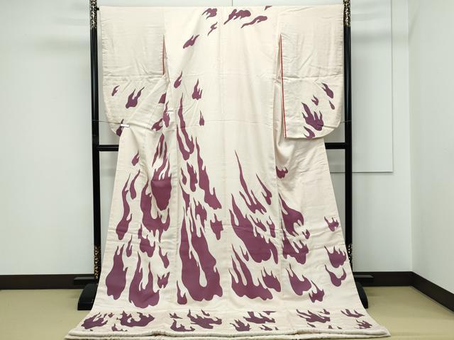 Rakuten - 平和屋本店●極上 世界的人形師 辻村寿三郎 ジュサブロー お引きずり・お引き摺り・引き振袖 舞妓 芸妓 炎 たたき染め 逸品 CZAA5698s6