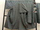平和屋着物■男性 紬 アンサンブル 霞文 羽裏:一富士二鷹三茄子 正絹 逸品 BAAP5263ev