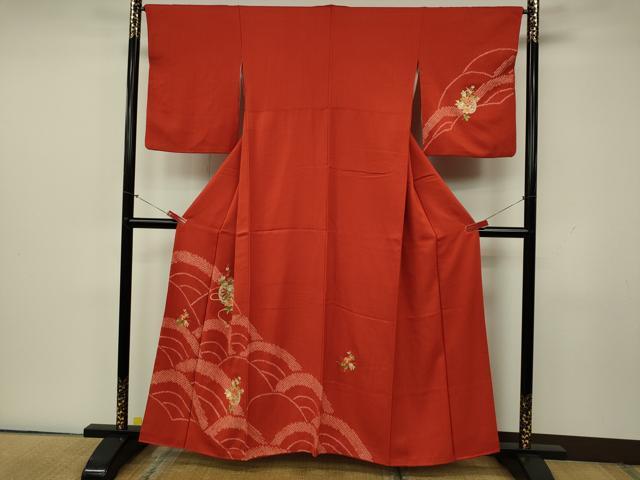 平和屋着物■訪問着 青海波花車文 正絹 逸品 CAAM2743ku