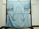 平和屋着物*夏物 訪問着 絽 草花文 暈し染め 金彩 洗える着物 CAAW9882gh