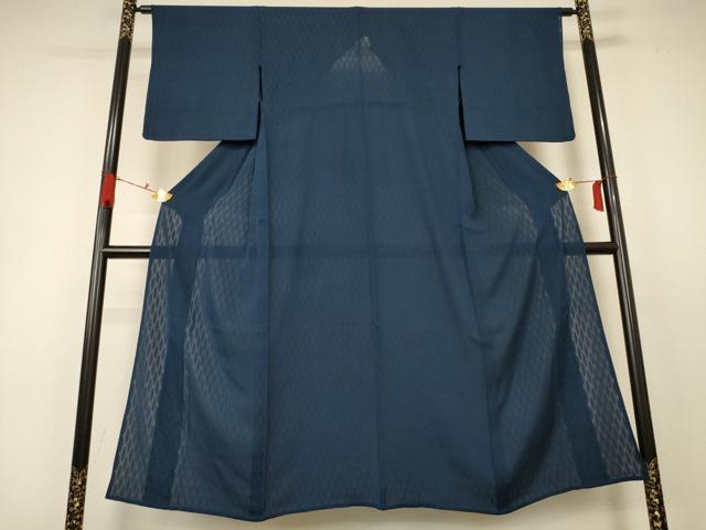 平和屋着物＊夏物 色無地 幾何学紋紗 褐返色 正絹 逸品 AABC1859jd