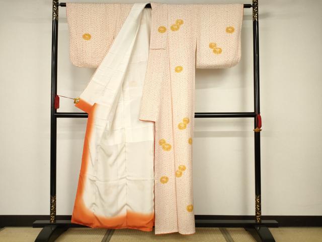 平和屋着物■上質な小紋　絞り　丸文　正絹　逸品　AAAR2268ru
