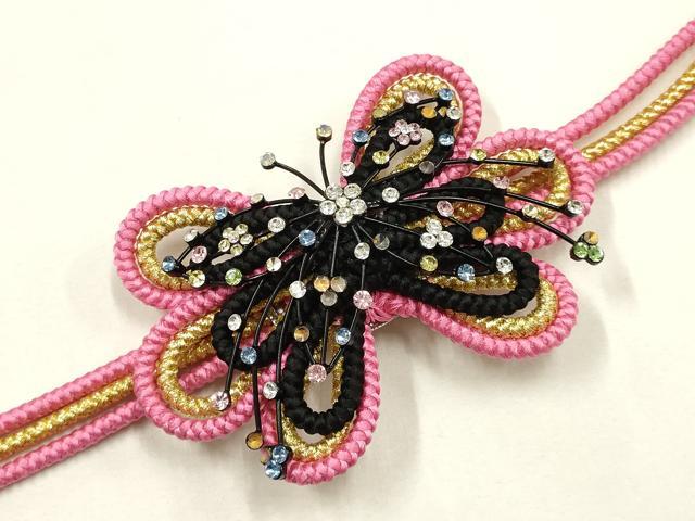 平和屋の平和屋着物●和装小物　振袖用帯締め　装飾　ラインストーン　金糸　逸品　AABE9053ay｜アングル2