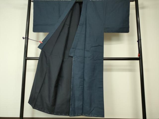 平和屋着物■男性　お召　亀甲柄　正絹　逸品　DAAP8081zy