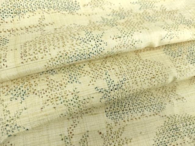 平和屋着物●上質な紬　松楓文　正絹　逸品　DABA1021ps